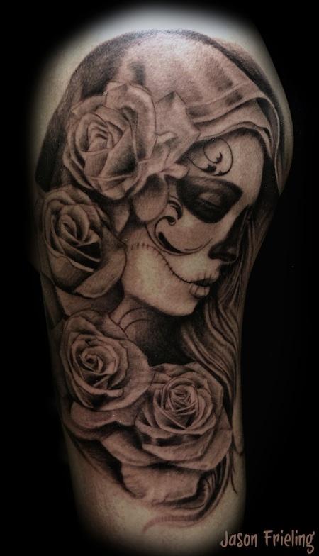 Tattoos - Day of the Dead Virgin Mary tattoo  - 78032